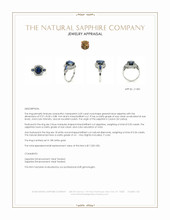 4.05 Ct. Mixed Sapphire and Natural Diamond Antique Style Ring, 18K White Gold Appraisal