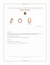6.16 Ct. Multi Color Sapphire Accent Stones Ring, 18K Rose Gold Appraisal