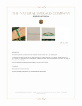 21.70 Ct.Tw.Total Carat Weight Emerald Tennis/Line Bracelet, 14K Yellow Gold Appraisal