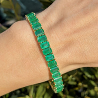 21.70 Ct.Tw. Emerald 14K Yellow Gold bracelet