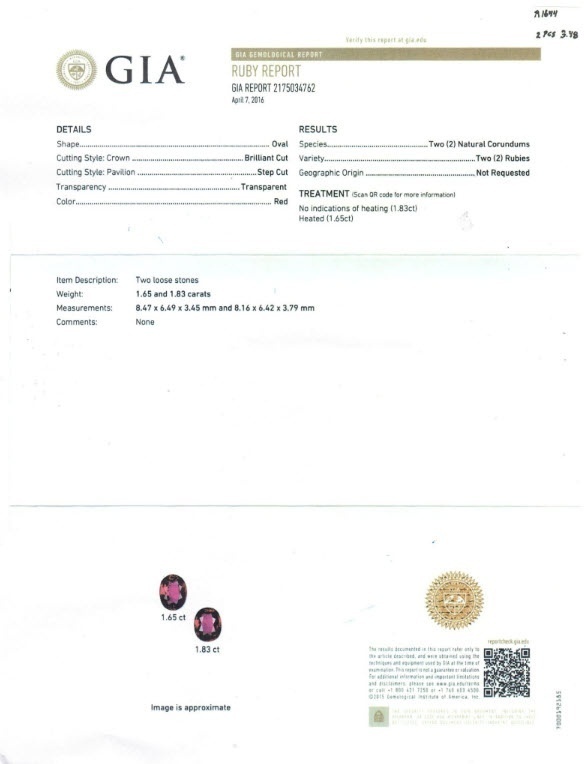 3.48 Ct.Tw. Ruby and Natural Diamond Pave Earrings, 18K White & Yellow