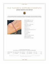 3.47 Ct.Tw.Total Carat Weight Pink Sapphire Tennis/Line Bracelet, 14K Yellow Gold Scan Report