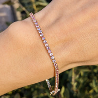 3.47 Ct.Tw. Sapphire 14K Yellow Gold bracelet