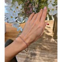 3.47 Ct.Tw.Total Carat Weight Pink Sapphire Tennis/Line Bracelet, 14K Yellow Gold Life Style