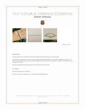 5.42 Ct.Tw.Total Carat Weight Emerald Tennis/Line Bracelet, 14K Yellow Gold Appraisal