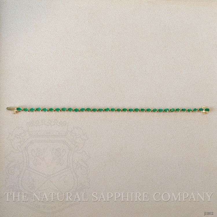 5.42 Ct.Tw. Emerald Tennis/Line Bracelet, 14K Yellow Gold