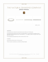 16.80 Ct.Tw.Total Carat Weight Natural Diamond Tennis/Line Bracelet, 18K White Gold Appraisal