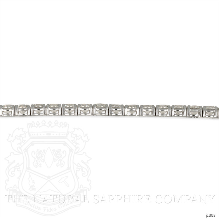 16.80 Ct.Tw. Natural Diamond Tennis/Line Bracelet, 18K White Gold