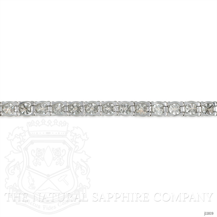 16.80 Ct.Tw. Natural Diamond Tennis/Line Bracelet, 18K White Gold