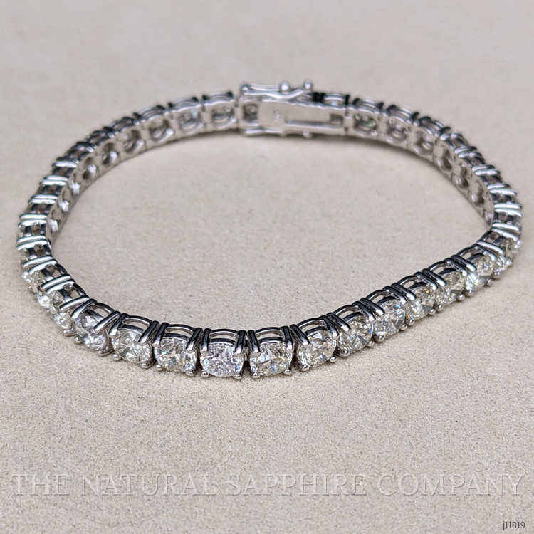 16.80 Ct.Tw. Natural Diamond Tennis/Line Bracelet, 18K White Gold