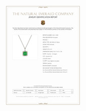 4.41 Ct. Emerald and Natural Diamond Pave Pendant, 18K White & Yellow Scan Report