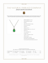 2.74 Ct. Emerald and Natural Diamond Pave Pendant, 18K White & Yellow Scan Report