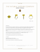 5.41 Ct. Yellow Sapphire and Mixed Natural Diamond Pave Ring, 18K White & Yellow Appraisal