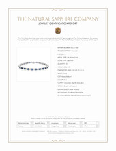 6.05 Ct.Tw.Total Carat Weight Blue Sapphire and Natural Diamond Pave Bracelet, 14K White Gold Scan Report