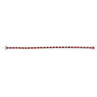 6.32 Ct.Tw.Total Carat Weight Ruby and Natural Diamond Pave Bracelet, 18K White Gold Image