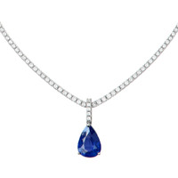 3.45 Ct. Sapphire 14K White Gold pendant