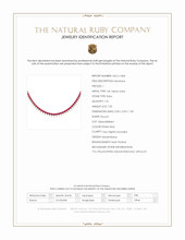 7.20 Ct. Pinkish Red Ruby and Natural Diamond Pave Necklace, 14K Yellow Gold Scan Report