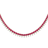 7.20 Ct. Ruby 14K Yellow Gold necklace