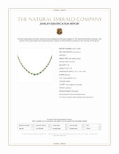1.39 Ct. Emerald and Natural Diamond Pave Necklace, 14K Yellow Gold Scan Report