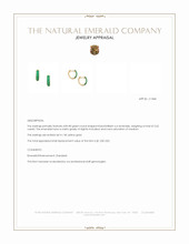 2.62 Ct.Tw.Total Carat Weight Emerald Pave Earrings, 14K Yellow Gold Appraisal