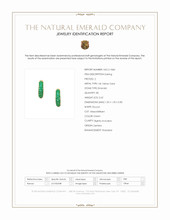2.62 Ct.Tw.Total Carat Weight Emerald Pave Earrings, 14K Yellow Gold Scan Report