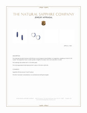 2.81&nbsp;Ct.Tw.Total Carat Weight Blue Sapphire Pave Earrings, 14K White Gold Appraisal