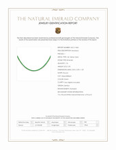 5.20 Ct. Emerald and Natural Diamond Pave Necklace, 14K Yellow Gold Scan Report