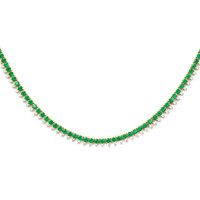 5.20 Ct. Emerald 14K Yellow Gold necklace