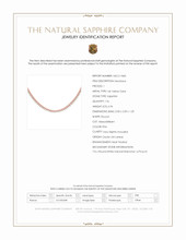 6.96 Ct. Pink Sapphire and Natural Diamond Pave Necklace, 14K Yellow Gold Scan Report