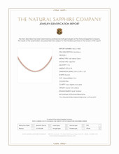 6.96 Ct. Pink Sapphire and Natural Diamond Pave Necklace, 14K Yellow Gold Scan Report