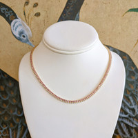 6.96 Ct. Pink Sapphire and Natural Diamond Pave Necklace, 14K Yellow Gold Image