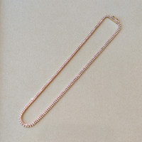 6.96 Ct. Pink Sapphire and Natural Diamond Pave Necklace, 14K Yellow Gold Image