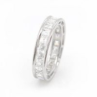 3.32 Ct. Natural Diamond Accent Stones Ring, 18K White Gold Image