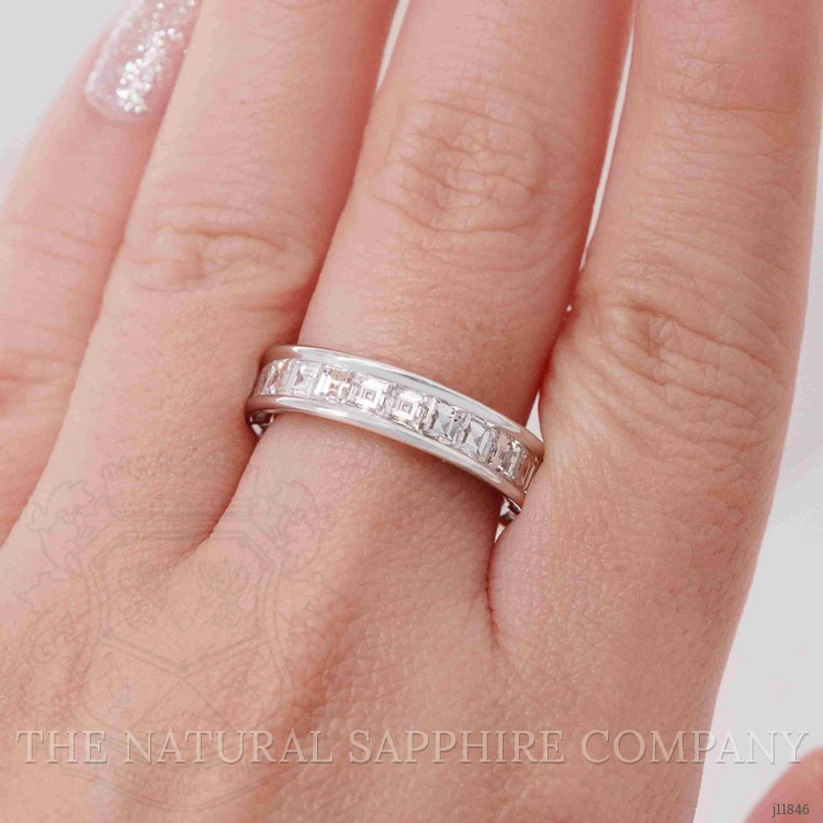 3.32 Ct. Natural Diamond Accent Stones Ring, 18K White Gold