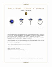 8.95 Ct. Blue Sapphire and Natural Diamond Pave Ring, Platinum 950 Appraisal