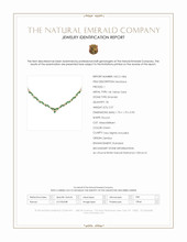 2.57 Ct. Emerald and Natural Diamond Pave Necklace, 14K Yellow Gold Scan Report