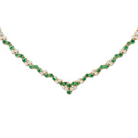 2.57 Ct. Emerald 14K Yellow Gold necklace