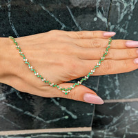 2.57 Ct. Emerald and Natural Diamond Pave Necklace, 14K Yellow Gold Life Style