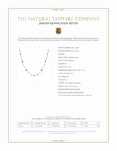 1.46 Ct. Blue Sapphire and Natural Diamond Bezel Necklace, 14K White Gold Scan Report