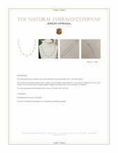 2.29 Ct. Emerald Accent Stones Necklace, 14K Yellow Gold Appraisal