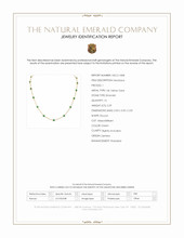 2.29 Ct. Emerald Accent Stones Necklace, 14K Yellow Gold Scan Report