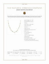 0.20 Ct. Emerald and Natural Diamond Bezel Necklace, 14K Yellow Gold Scan Report