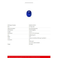 16.45 Ct. Blue Sapphire and Natural Diamond Pave Ring, 18K White Gold Scan Report