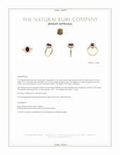 2.39 Ct. Ruby and Natural Diamond Pave Ring, 18K White Gold Appraisal