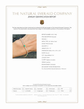 1.15 Ct.Tw.Total Carat Weight Emerald and Natural Diamond Tennis/Line Bracelet, 14K Yellow Gold Scan Report