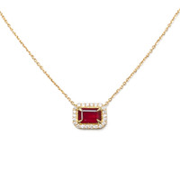 1.07 Ct. Ruby 14K Yellow Gold necklace