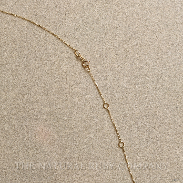 1.07 Ct. Ruby and Natural Diamond Halo Necklace, 14K Yellow Gold