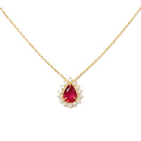 0.75 Ct. Ruby 14K Yellow Gold necklace