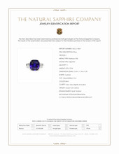 12.04 Ct. Blue Sapphire and Natural Diamond Three Stone Ring, Platinum 950 Scan Report