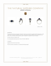 1.80 Ct. Blue Sapphire Antique Style Ring, Platinum 950 Appraisal